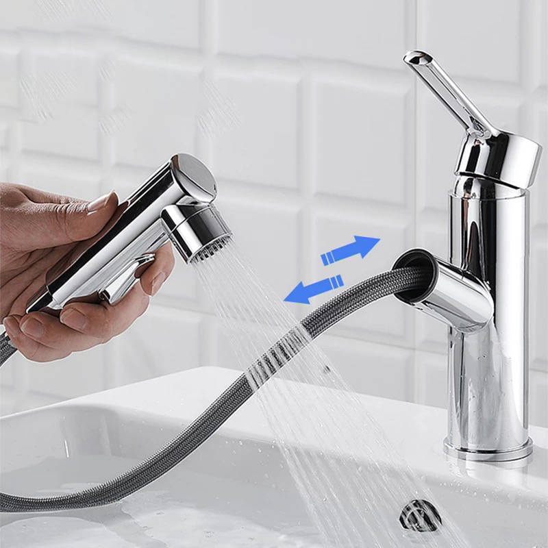 Bateria umywalkowa z wyciągną wylewką FRIGO