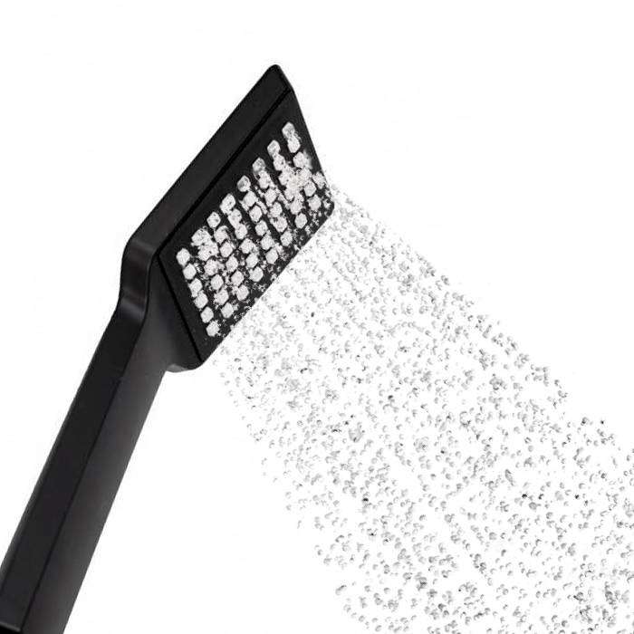 Zestaw prysznicowy czarny CARO słuchawka + wąż