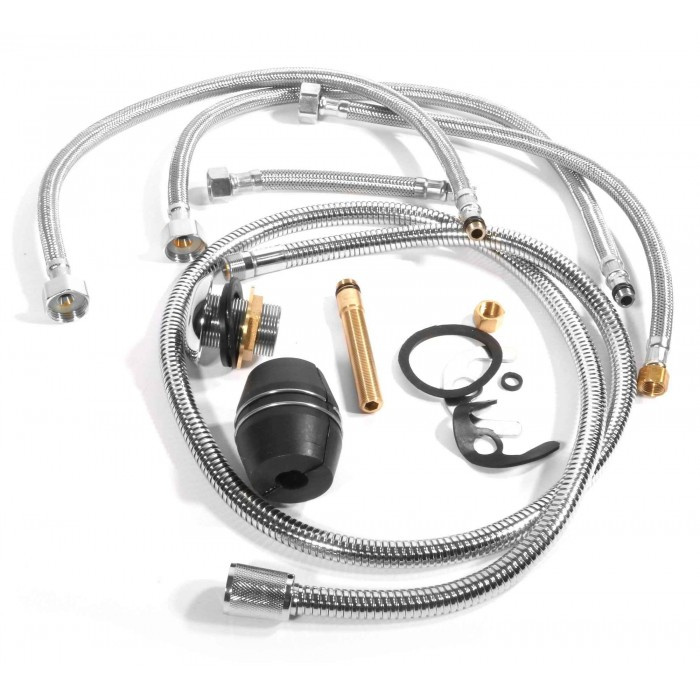 Bateria wannowa stojąca 3-otworowa szeroka wylewka TRIO