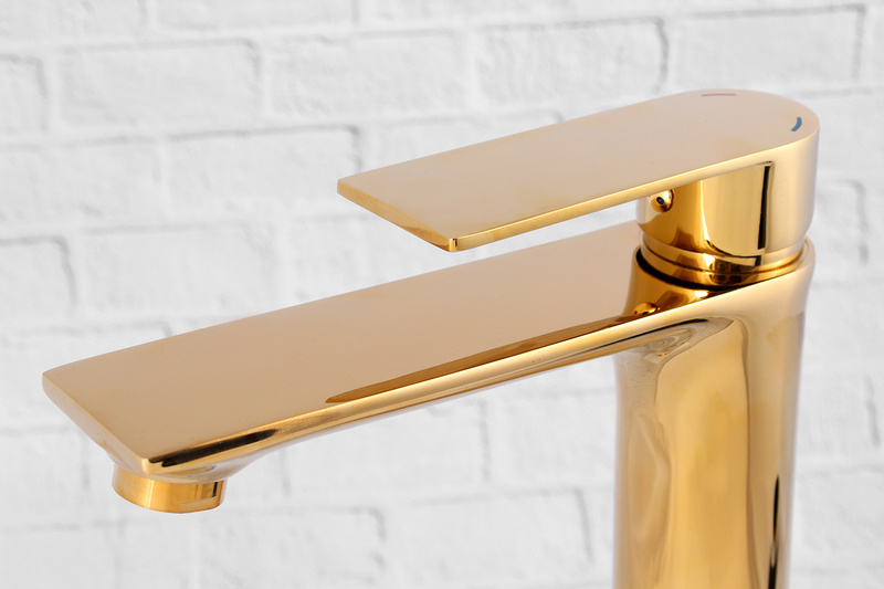 Bateria umywalkowa złota wysoka SINK