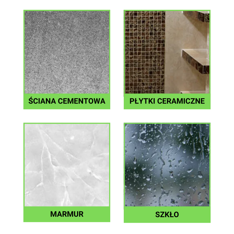 Uchwyt prysznicowy regulowany samoprzylepny srebrny