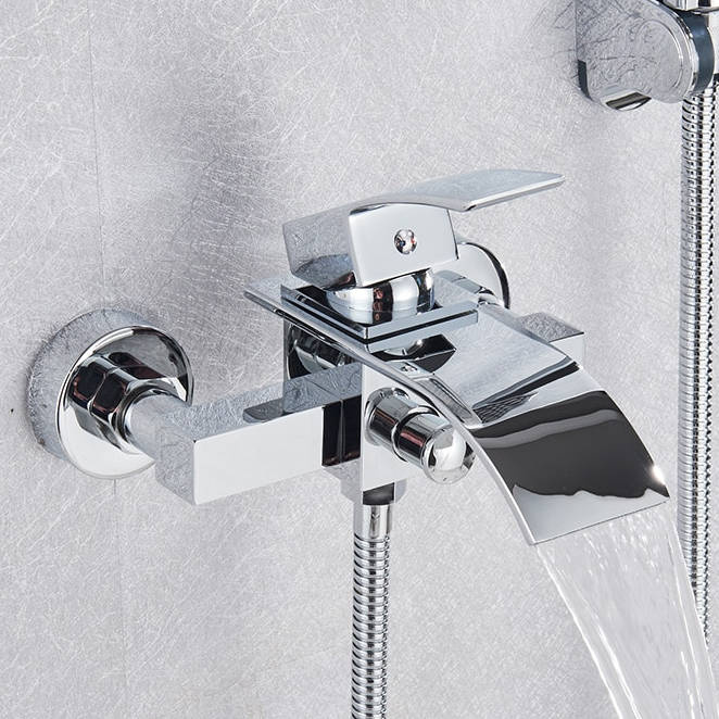 Bateria wannowa ścienna z szeroką wylewką wodospad IDEAL