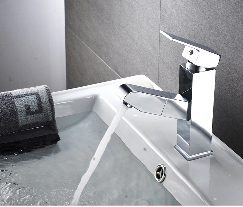 Bateria umywalkowa z wyciąganą wylewką kran BANG