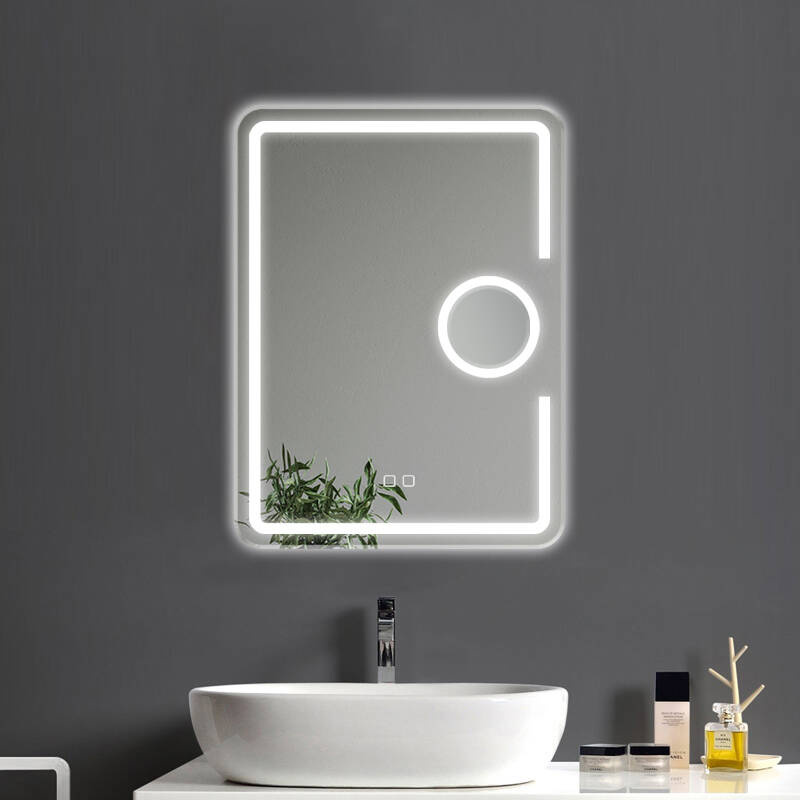 Lustro podświetlane LED 50x70 prostokątne J15 powiększające