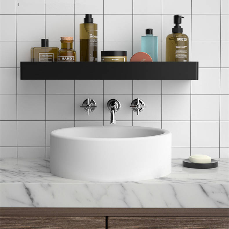 Półka łazienkowa wisząca czarna LOFT 50cm