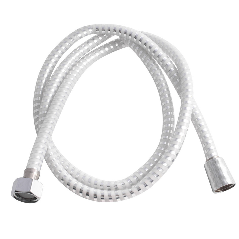 Wąż prysznicowy gładki biało-srebrny 150cm