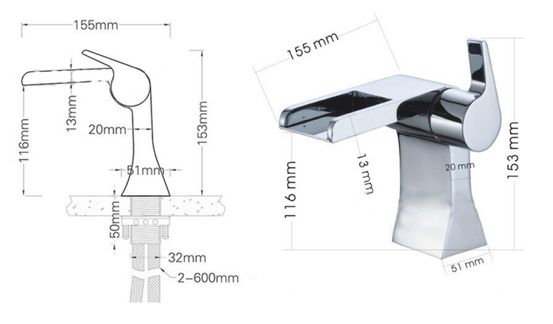 Bateria umywalkowa Elva chrom
