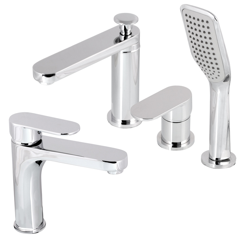 Bateria wannowa 3otworowa + bateria umywalkowa FENIKS komplet