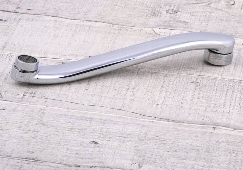 Wymienna wylewka do baterii ściennej kuchennej łazienkowej kranu zamienna obrotowa płaska podgięta S 3/4" 15 cm