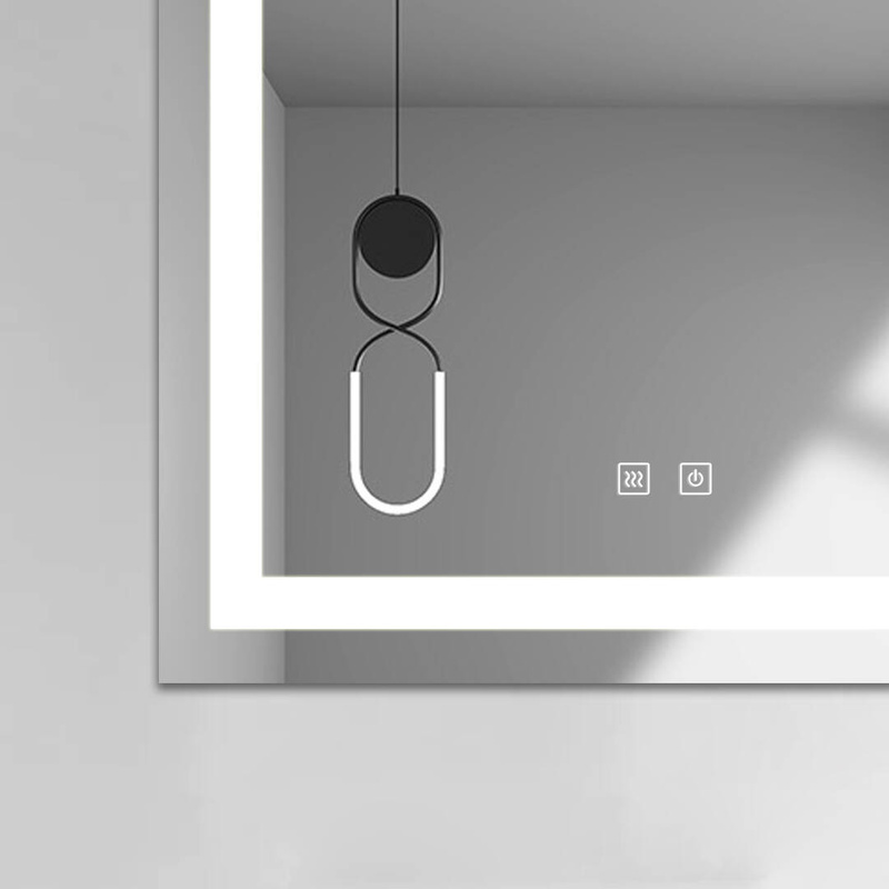 Lustro łazienkowe podświetlane LED 50x70 cm prostokątne J08