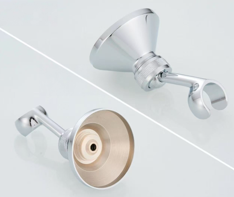 Uchwyt prysznicowy ruchomy obrotowy na słuchawkę natryskową chromowany STAL