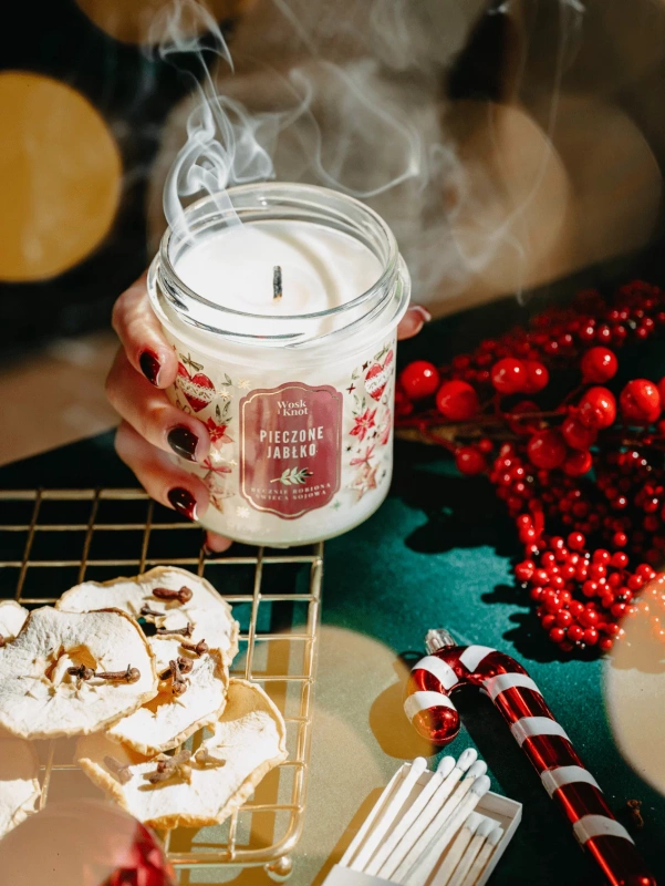 Świeca sojowa zapachowa PIECZONE JABŁKO 300ml