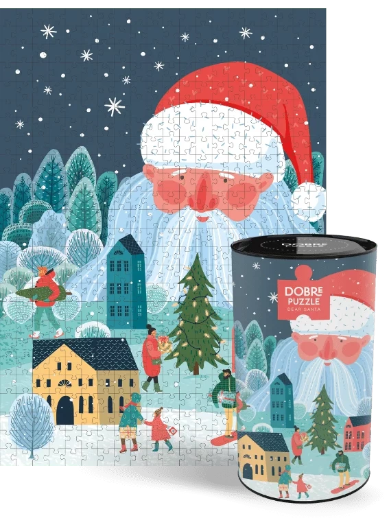 Puzzle 500 elementów Dear Santa w tubie
