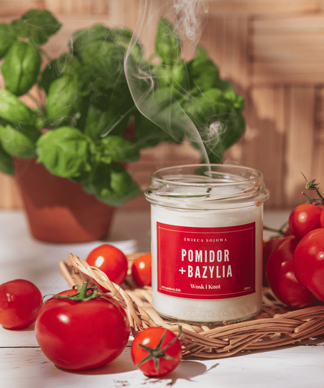 Świeca sojowa zapachowa POMIDOR BAZYLIA 300ml