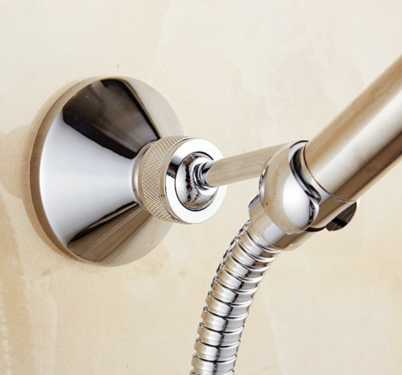 Uchwyt prysznicowy ruchomy obrotowy na słuchawkę natryskową chromowany STAL