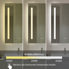 Lustro podświetlane LED 50x70 cm prostokątne H-1421