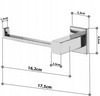 Uchwyt na papier toaletowy chromowany prostokątny