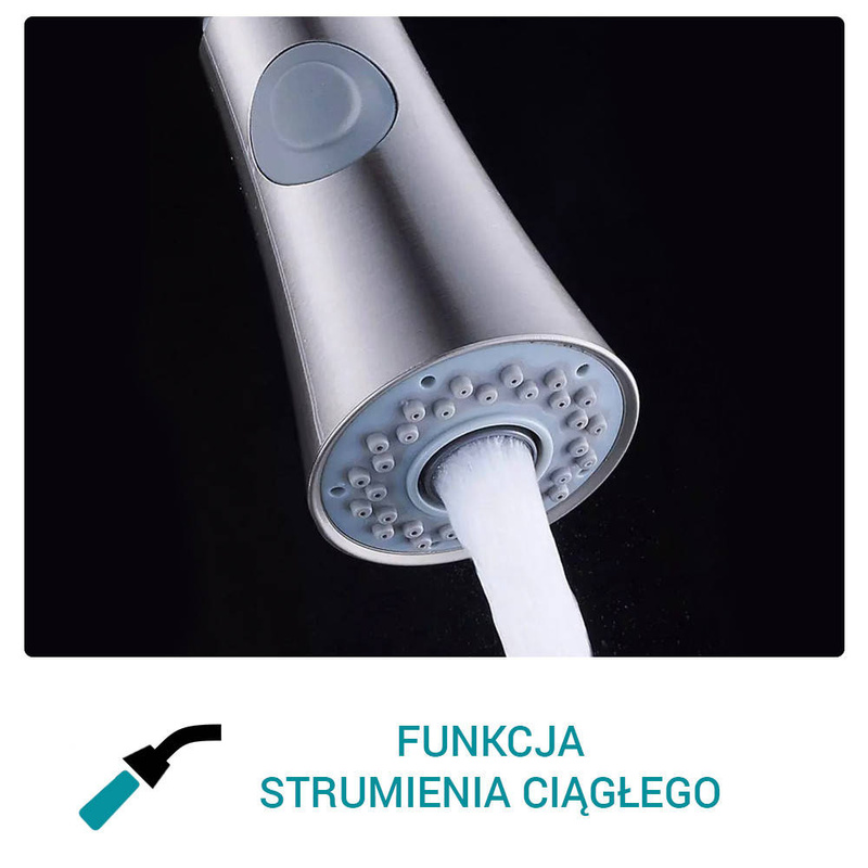 Bateria kuchenna wyciągana wylewka TUBO INOX