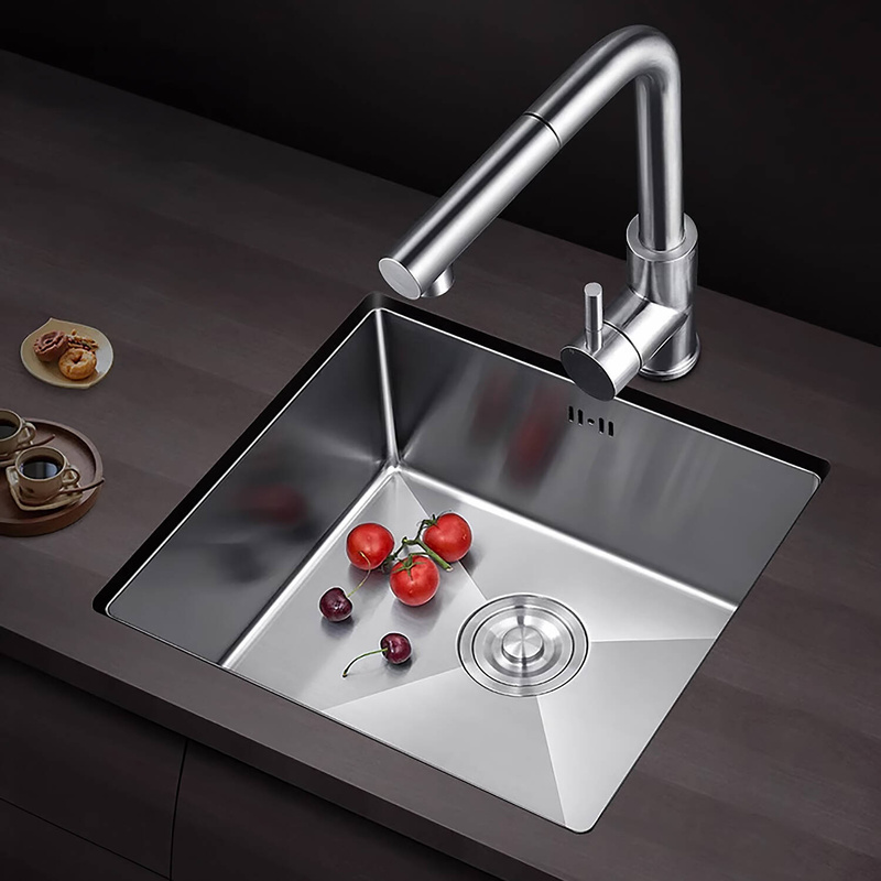 Zlewozmywak stalowy 47x45 inox + syfon GRATIS podblatowy, podwieszany