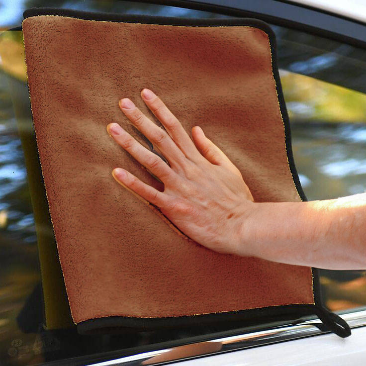 Ścierka z mikrofibry brązowa do osuszania 40x30