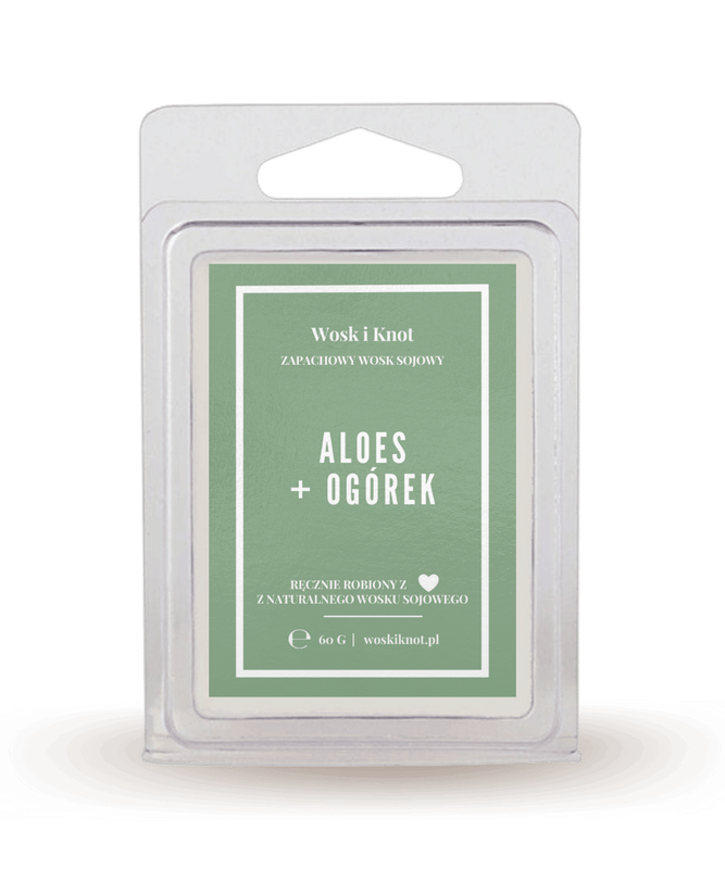 Wosk zapachowy sojowy do kominka Aloes Ogórek
