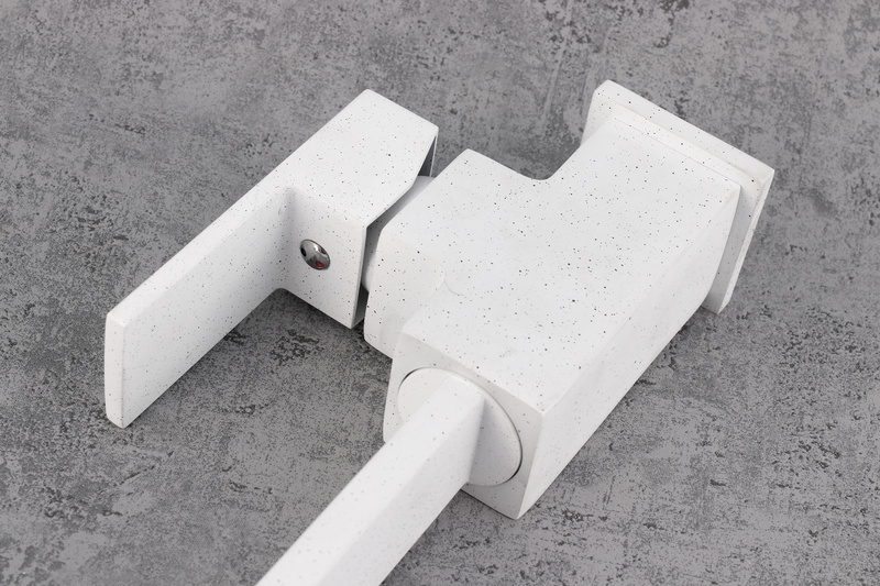 Bateria kuchenna biała nakrapiana SQUARE