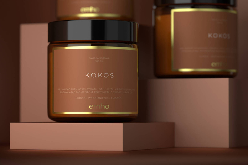 Świeca sojowa zapachowa EMHO KOKOS 100 ml