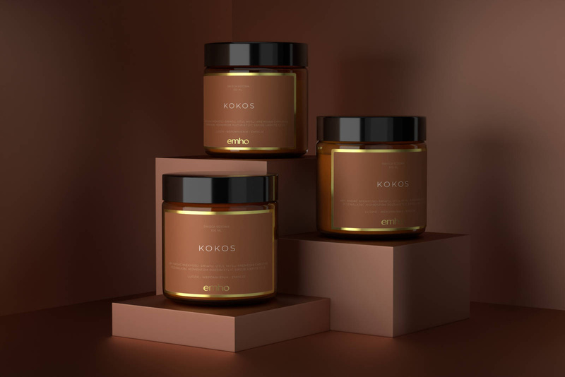 Świeca sojowa zapachowa EMHO KOKOS 100 ml