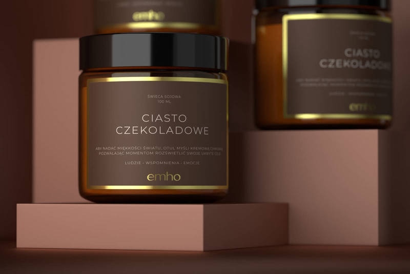 Świeca sojowa zapachowa EMHO CIASTO CZEKOLADOWE 100 ml