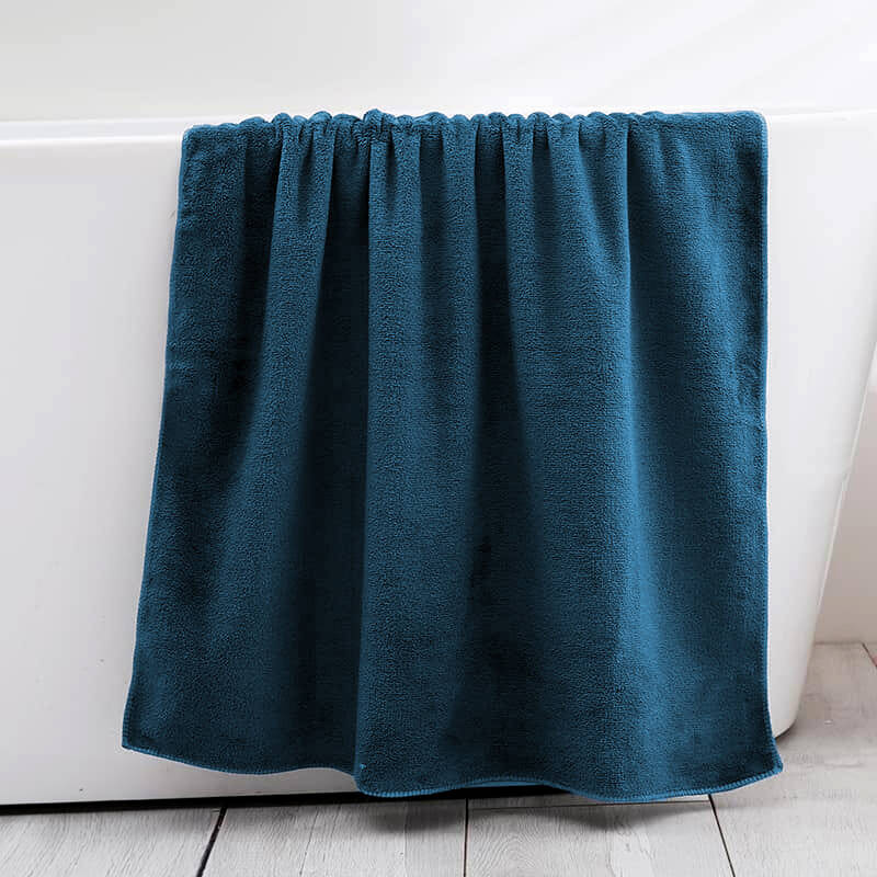 Ręcznik kąpielowy MIKRO niebieski z mikrofibry 70x140 szybkoschnący