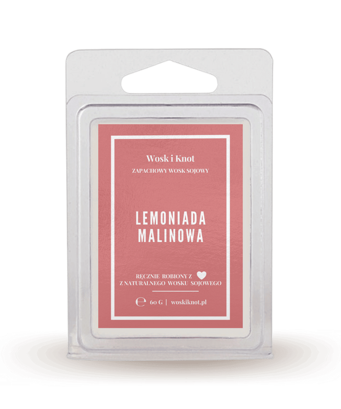 Wosk zapachowy sojowy do kominka Lemoniada Malinowa