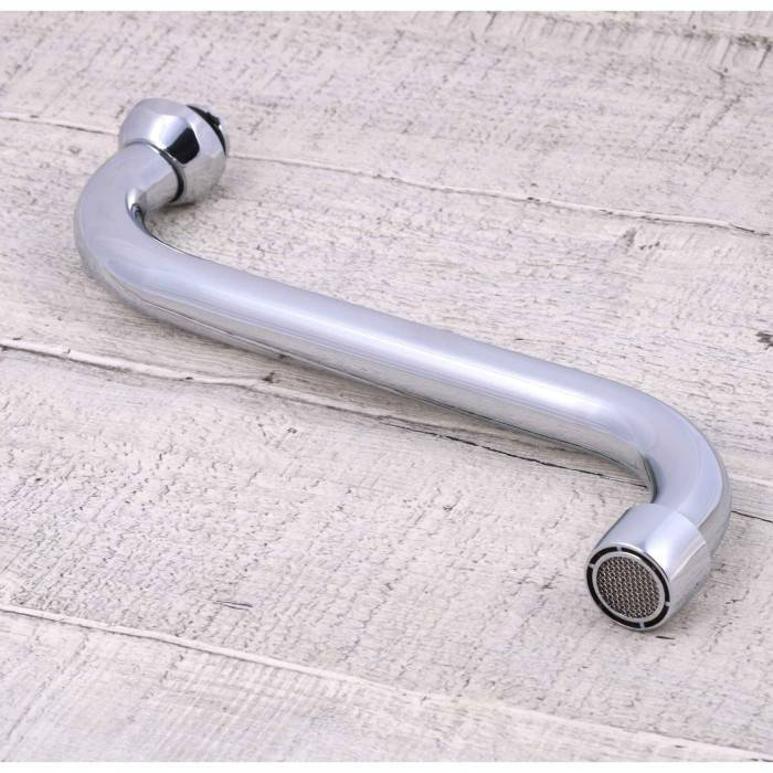 Wymienna wylewka do baterii ściennej kuchennej łazienkowej kranu zamienna obrotowa rurowa S 3/4" 18 cm