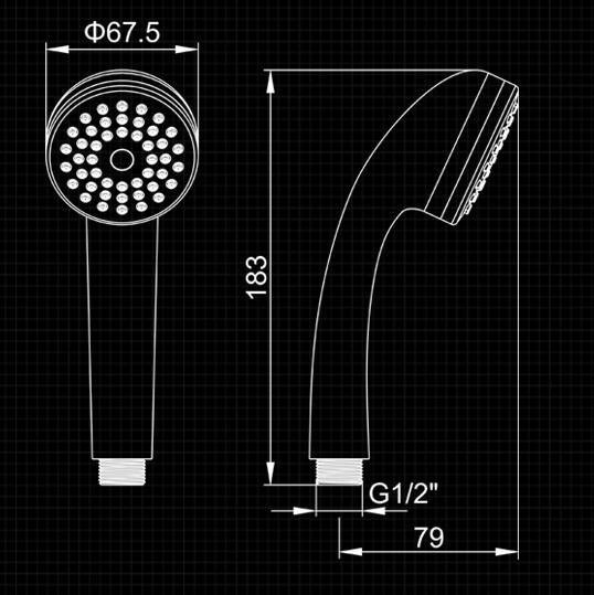 Bateria ścienna natryskowa chrom DX59N