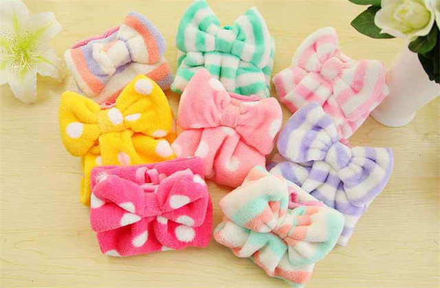 Ścierka Kokardka w paski miętowa