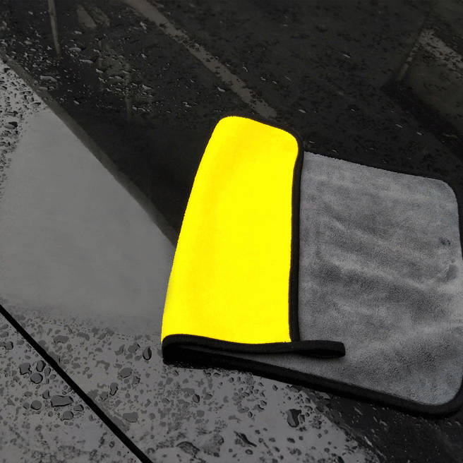 Ścierka z mikrofibry żółta do osuszania 40x30