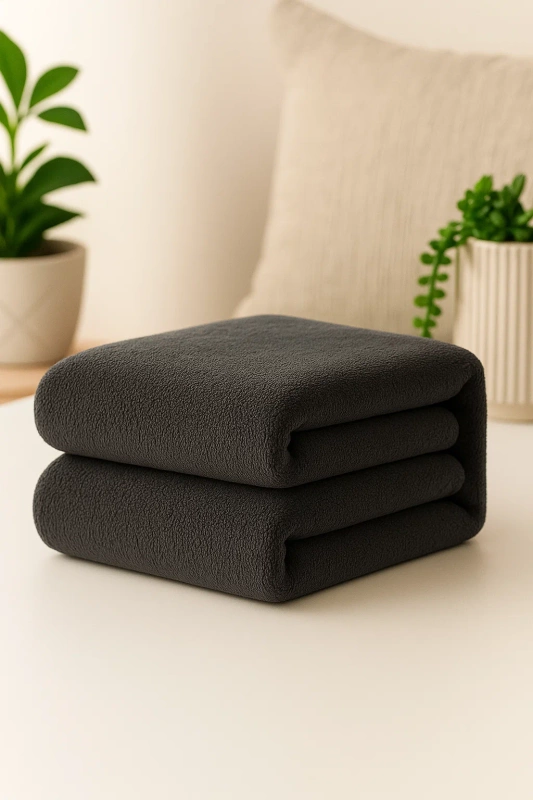 Ręcznik kąpielowy MIKRO ciemny szary z mikrofibry 50x100 szybkoschnący