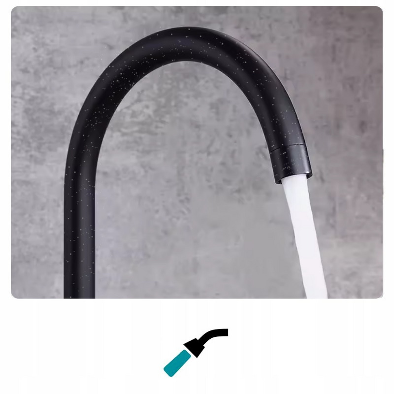 Bateria kuchenna czarna nakrapiana GRANIT