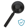 Słuchawka prysznicowa stalowa czarna SLIM okrągła