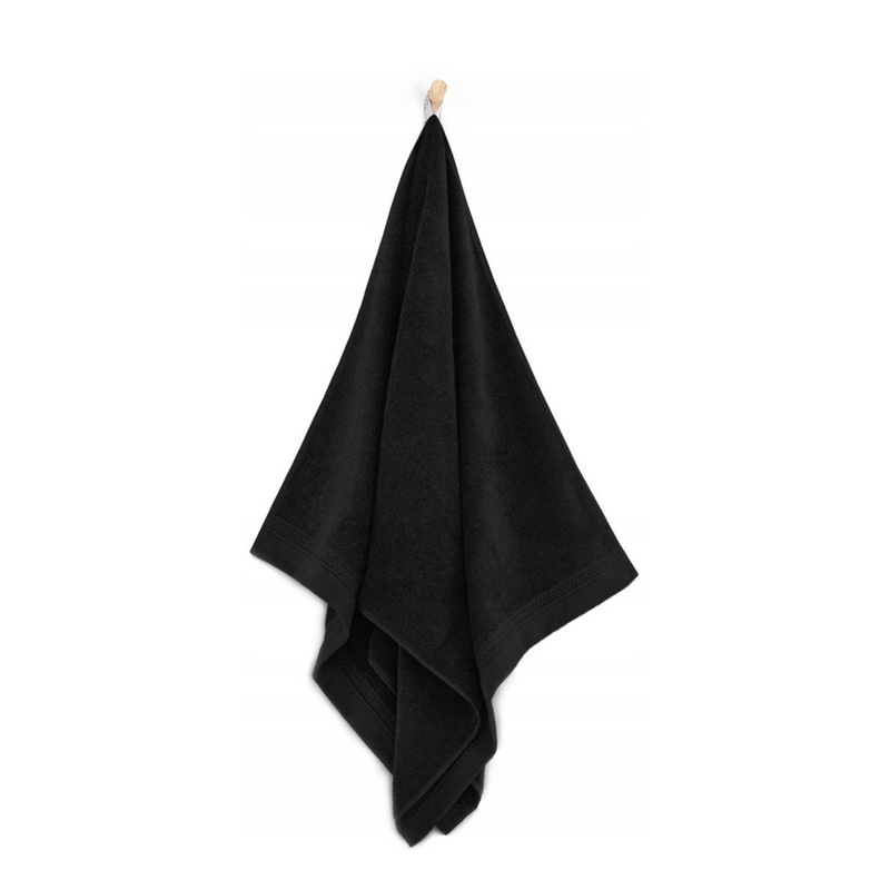 Ręcznik kąpielowy czarny antybakteryjny 50x90 450gsm BRYZA AB