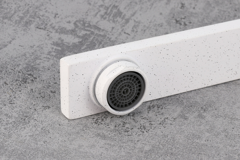 Bateria kuchenna biała nakrapiana SQUARE