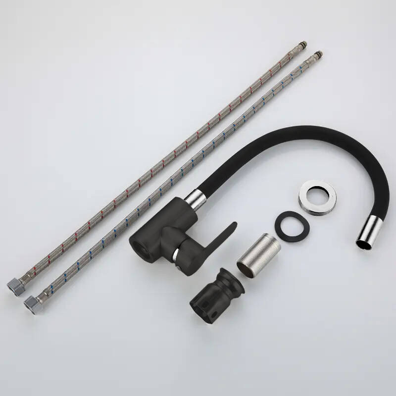 Bateria kuchenna wysoka flex elastyczna PEREA czarna - chrom