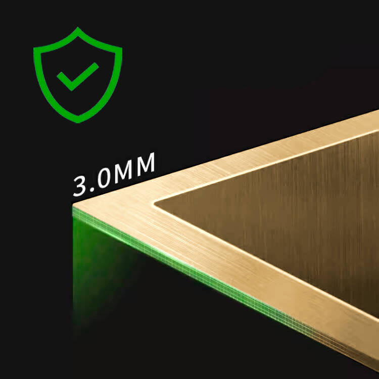 Zlewozmywak stalowy dwukomorowy 78x45 złoty + syfon GRATIS