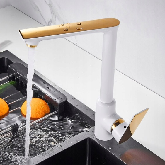 Bateria kuchenna biało-złota VITA