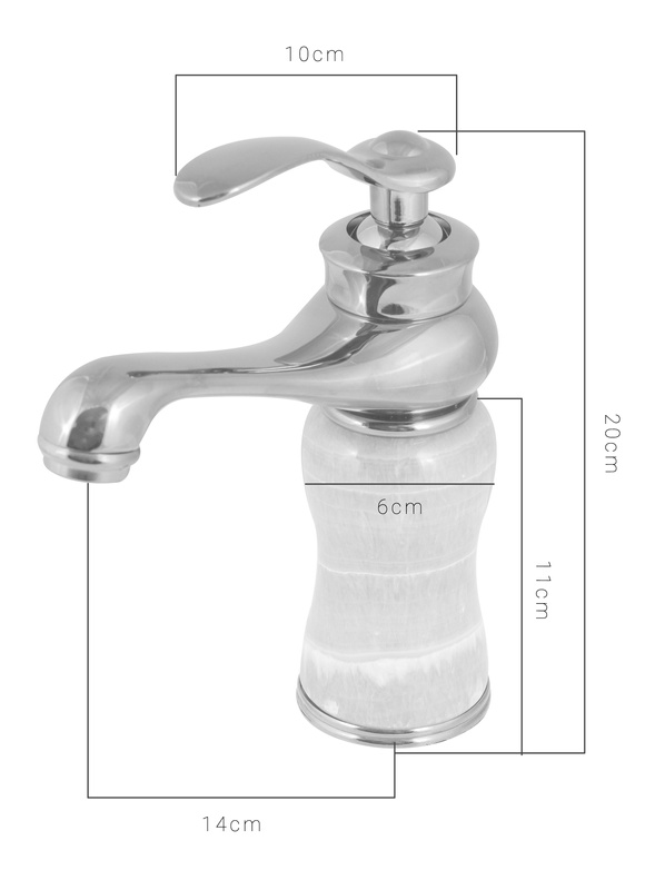 Bateria umywalkowa SONG ROSE GOLD biała