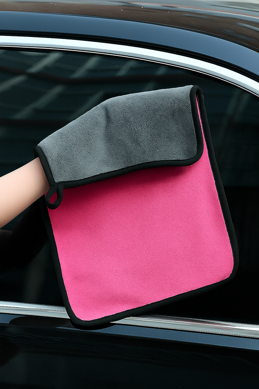 Ścierka z mikrofibry różowa do osuszania 40x30