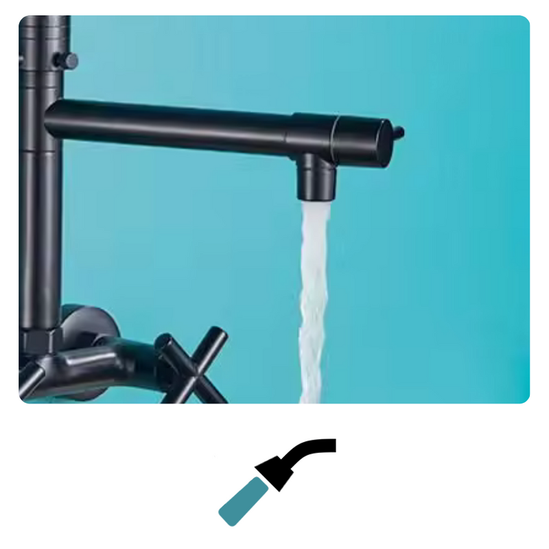 Bateria kuchenna ścienna wysoka restauracyjna wyciągana DUAL 2 BLACK