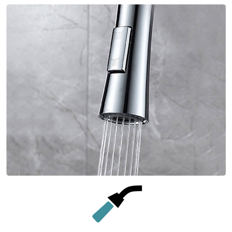 Bateria kuchenna z wyciąganą wylewką SIENA CHROM