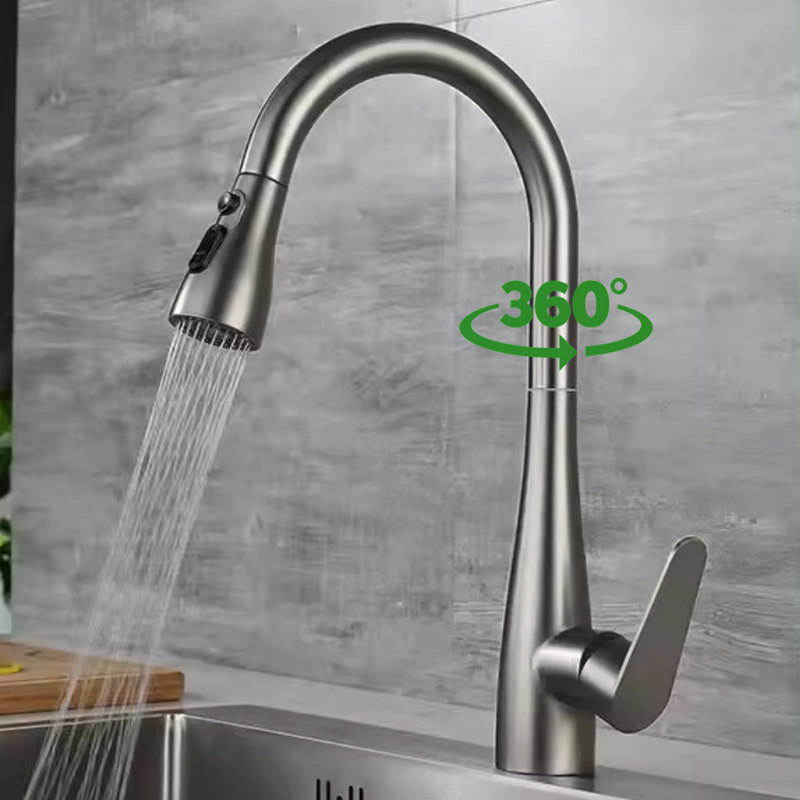 Bateria kuchenna z wyciąganą wylewką LANA GRAY szara