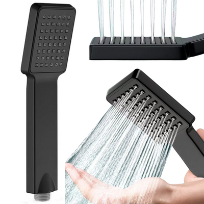 Słuchawka prysznicowa kwadratowa 1-funkcyjna KAMA czarna