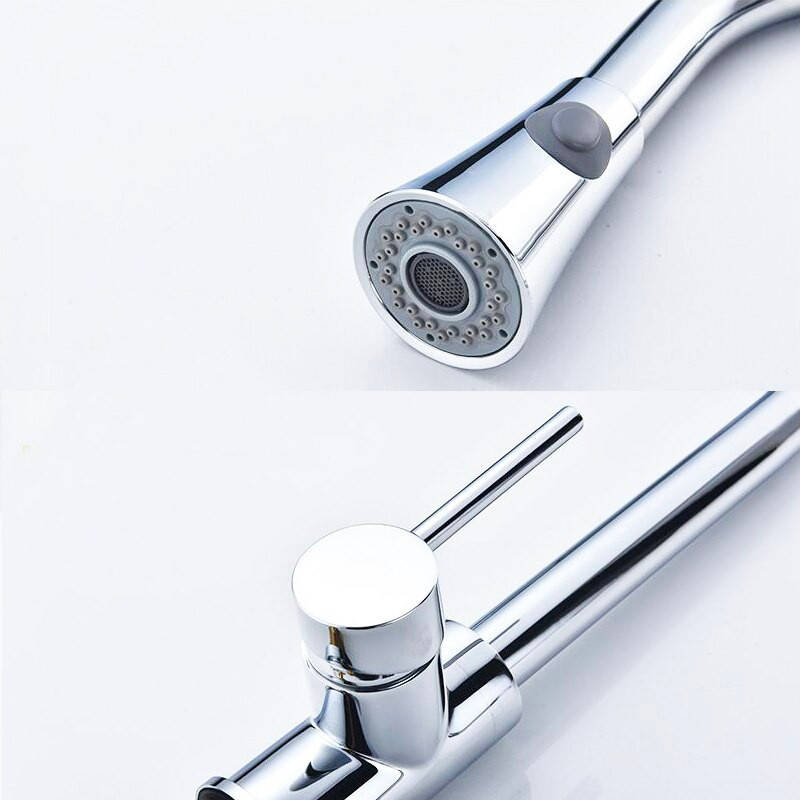 Bateria kuchenna z wyciąganą wylewką TUBO CHROM